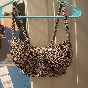 Leopard Print Wired Bikini Top